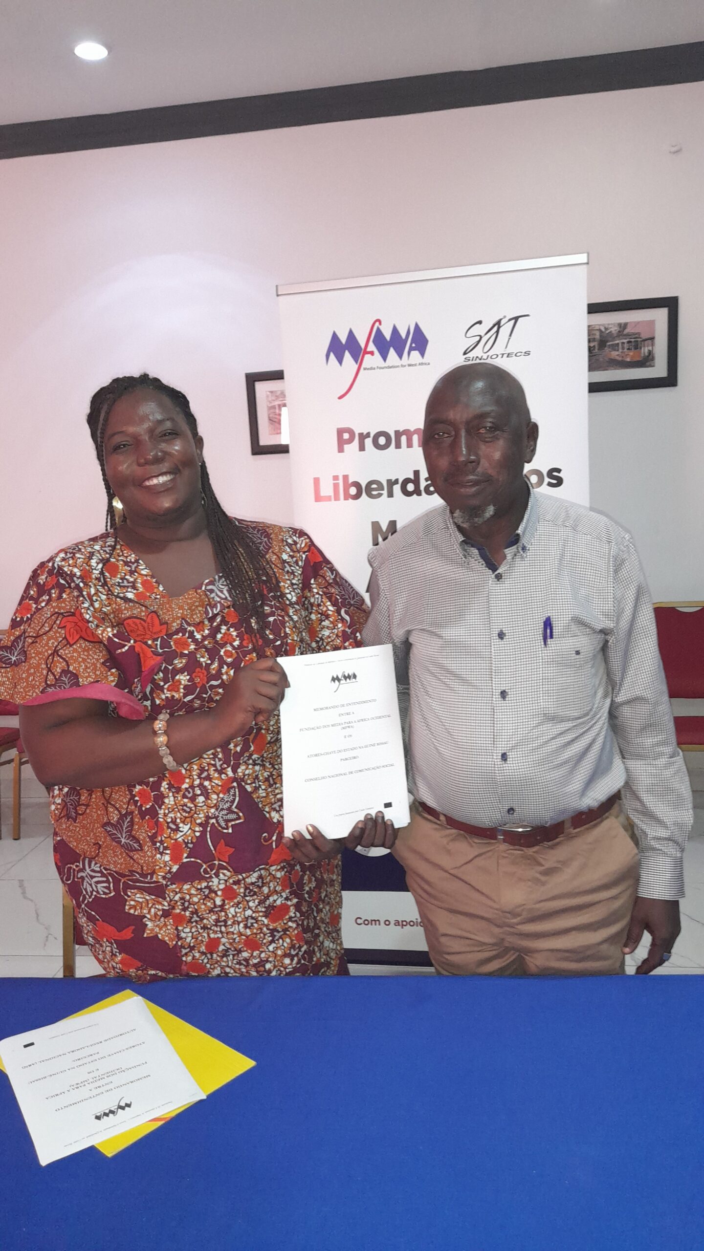 MFWA, assina memorando com o Conselho Nacional de Comunicação Social da Guiné-Bissau