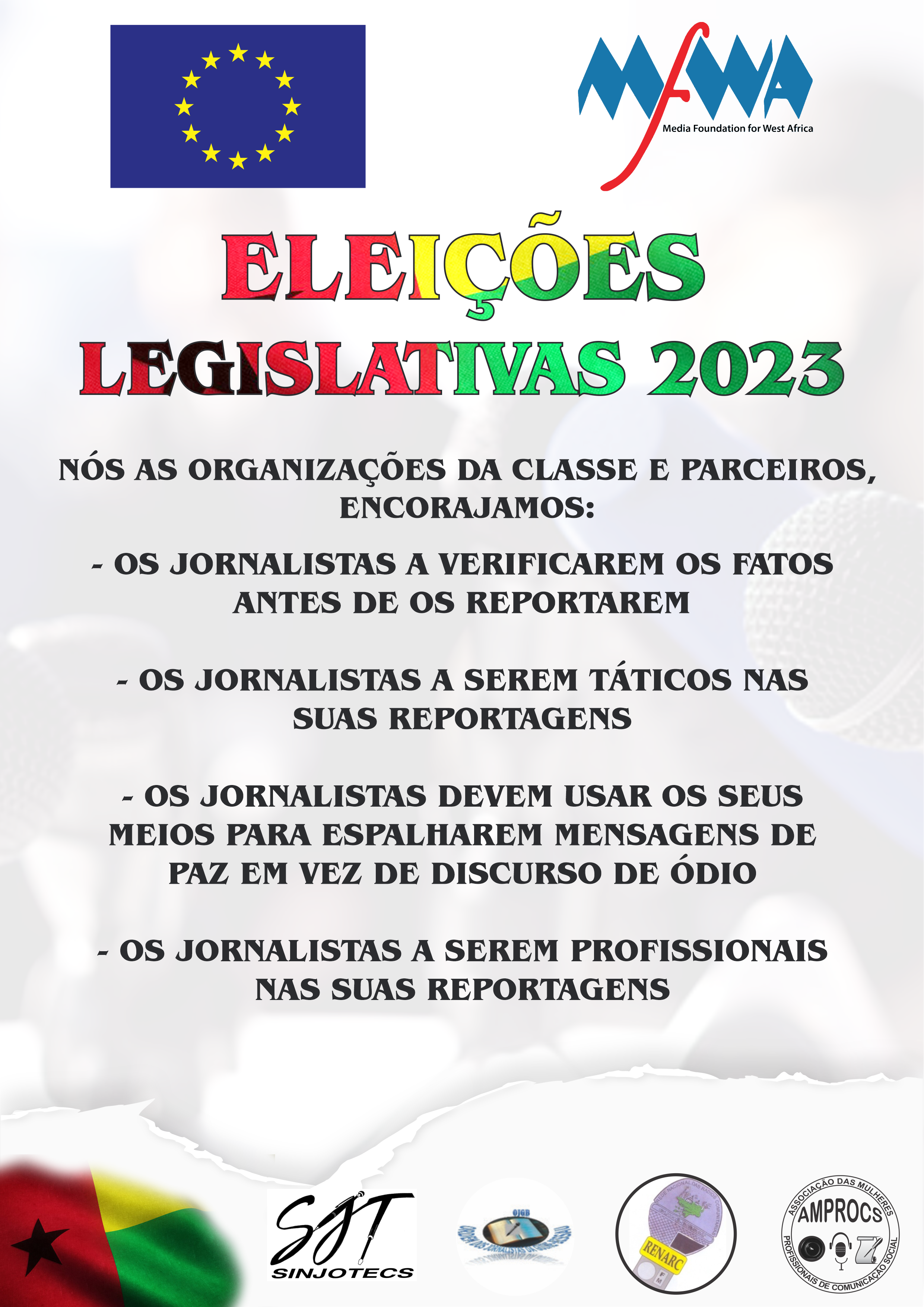 Atores da classe jornalística da Guiné-Bissau e parceiro juntos na luta pela liberdade de imprensa Atores da classe jornalística da Guiné-Bissau e parceiro juntos na luta pela liberdade de imprensa